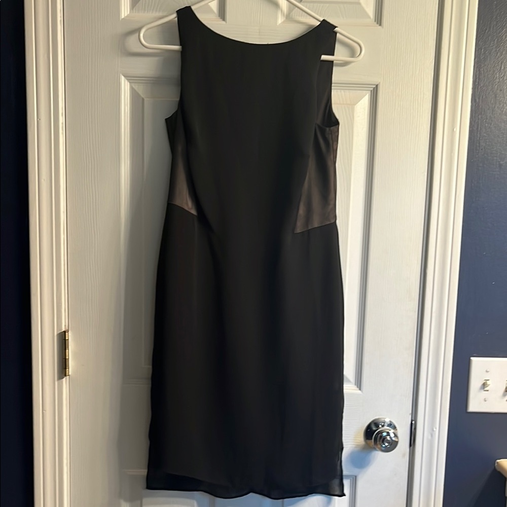 Ann Taylor Black Sheath Midi Dress